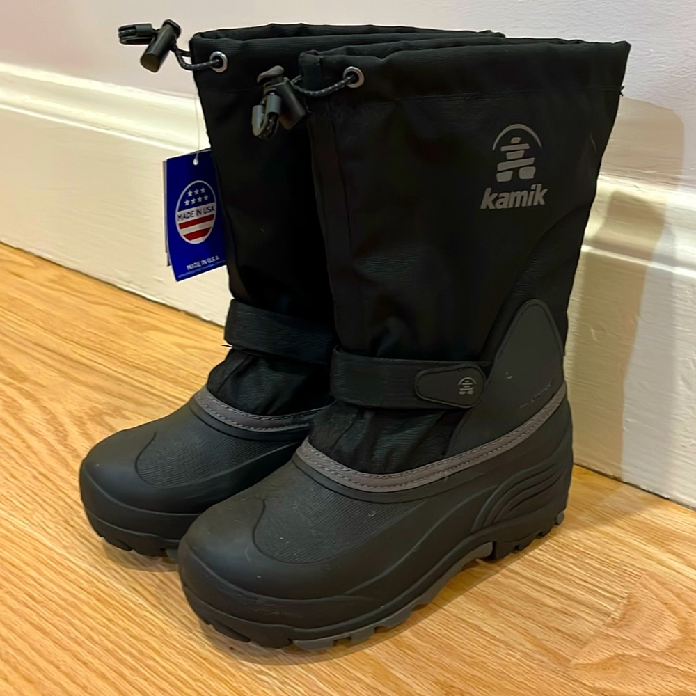 Kamik Waterbug 5 Snow Boots - Big Girls Size 5, Black, New WithTags